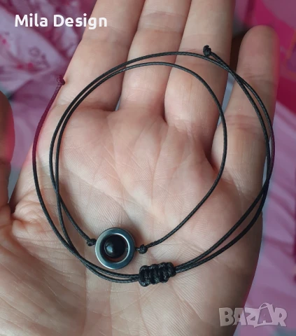 Защитно колие с черен Турмалин и Хематит, снимка 2 - Колиета, медальони, синджири - 50639946