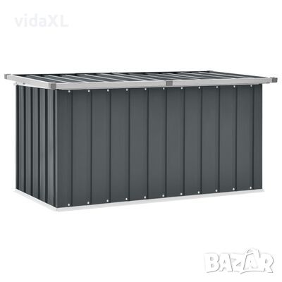 vidaXL Градински сандък за съхранение, сив, 129x67x65 см（SKU:46262, снимка 1 - Градински мебели, декорация  - 45943297