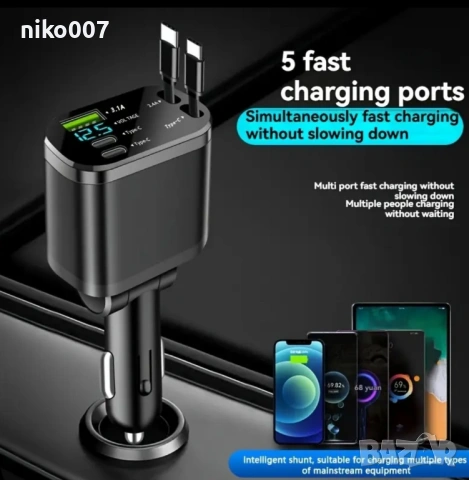 бързо зарядно 12V-24V за телефон за кола-камион-бус-ван-мини ван-джип