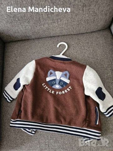 2 броя поларено бейзболно яке за бебе момче с подарък дънки H&M