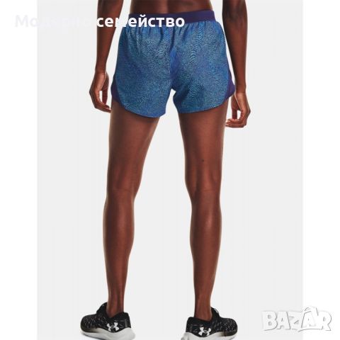 Дамски къси панталони under armour fly by 2 0 printed short blue, снимка 2 - Къси панталони и бермуди - 46668959