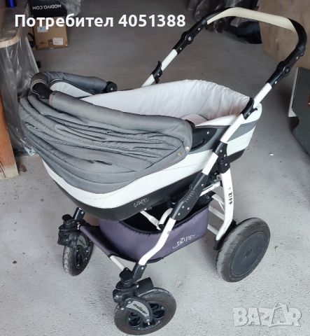 Бебешка количка 3в1 Zipp adbor цвят светло сиво/бяло, снимка 7 - Детски колички - 45555672