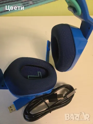 Геймърски слушалки Logitech G733 Blue , снимка 4 - Слушалки за компютър - 49660304