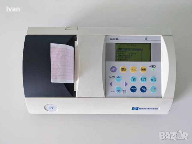 3-канален ЕКГ апарат Innomed HeartScreen 60-IKO – електрокардиограф ECG, EKG - отлично състояние