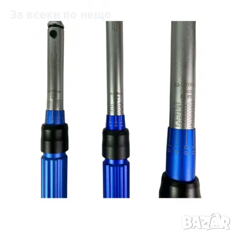 Комплект динамометрични ключове 3 части 1/4'', 3/8'' и 1/2'' в метален куфар KrafTWelle, снимка 5 - Други инструменти - 50351716