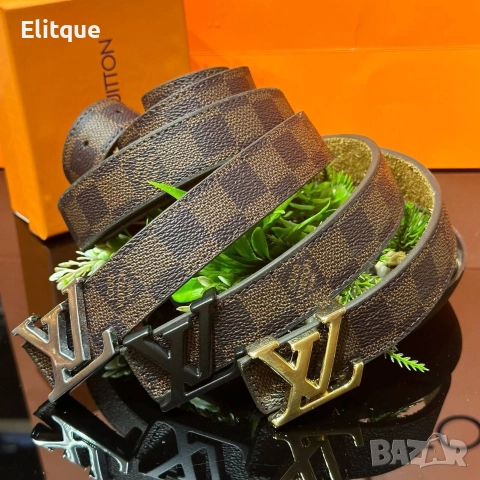 колани от естествена кожа в кутия Louis Vuitton , снимка 2 - Колани - 52907754