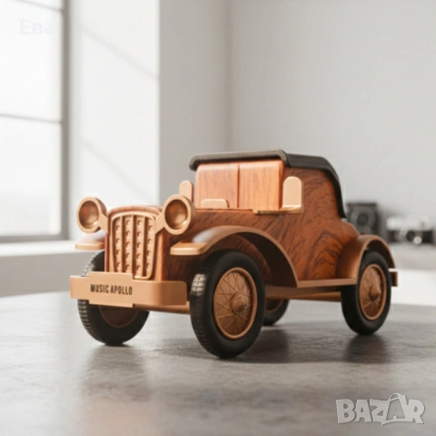 Bluetooth радио колонка A9, 5W, 1500mAh - стилен дървен дизайн, снимка 2 - Bluetooth тонколони - 53447809