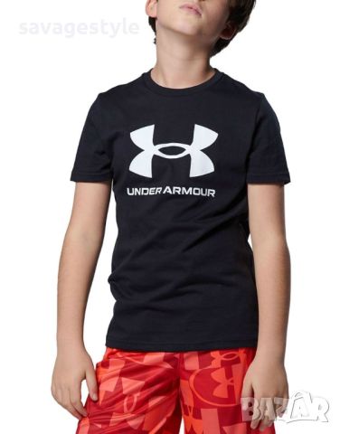 Детска тениска UNDER ARMOUR Sportstyle Logo Kids Tee Black, снимка 1 - Детски тениски и потници - 45750500