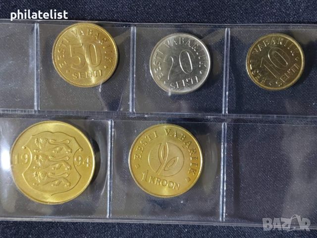 Комплектен сет - Естония 1994 - 2008 , 5 монети, снимка 2 - Нумизматика и бонистика - 46375683