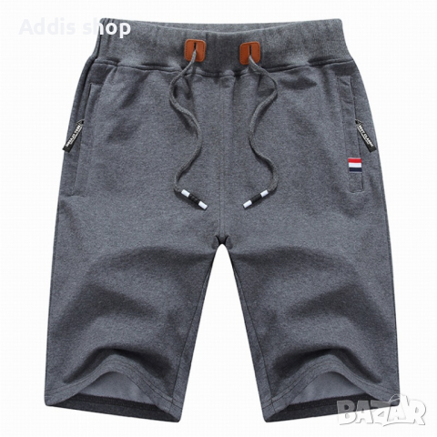 Мъжки къси панталони с шнур с еластична талия и джобове, 6цвята , снимка 3 - Къси панталони - 39223637