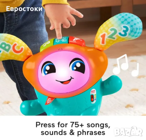 Интерактивна играчка Fisher Price Dance DJ, музикална образователна играчка с над 75 звукови активац, снимка 2 - Музикални играчки - 47308232