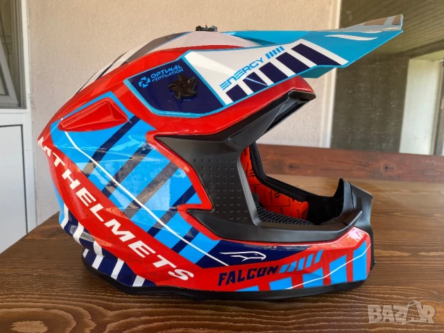 Каска за крос Falcon energy fluo L, снимка 3 - Спортна екипировка - 51384222