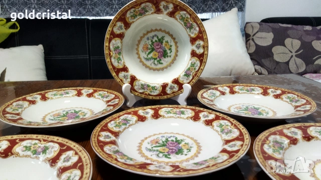 Стар български порцелан чинии , снимка 3 - Антикварни и старинни предмети - 53138095