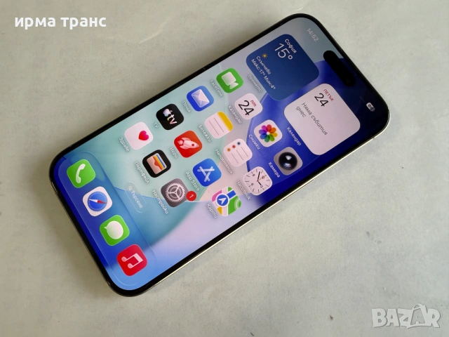 iPhone 15 Pro 128gb 94% батерия.Гаранция, снимка 2 - Apple iPhone - 54302413