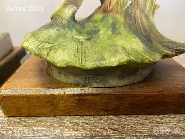 Пара винтидж италиански статуетки „Селски деца“, Италия, снимка 5 - Антикварни и старинни предмети - 52902302