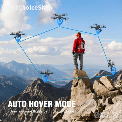 Сгъваем Дрон с HD 1080P Камера RC Квадрокоптер за Деца и възрастни с 2 Батерии, снимка 10 - Дронове и аксесоари - 53651619