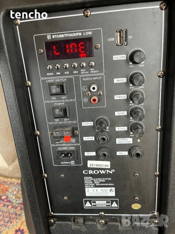 Тонколона crown xbs-450bm караоке колона, снимка 3 - Тонколони - 54012540