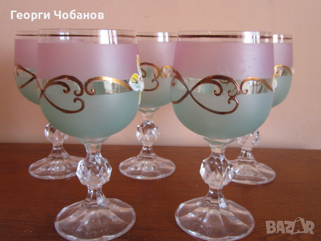 Кристални чаши на Бохемия, снимка 3 - Чаши - 45034070