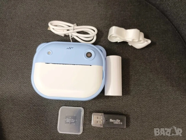 Детски фотоапарат с принтер 32BG,камера с незабавно отпечатване, снимка 5 - Електрически играчки - 46862080