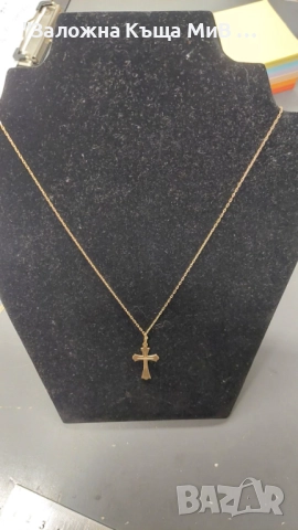 Златно Колие с Кръстче 4.83гр, снимка 4 - Колиета, медальони, синджири - 52146021