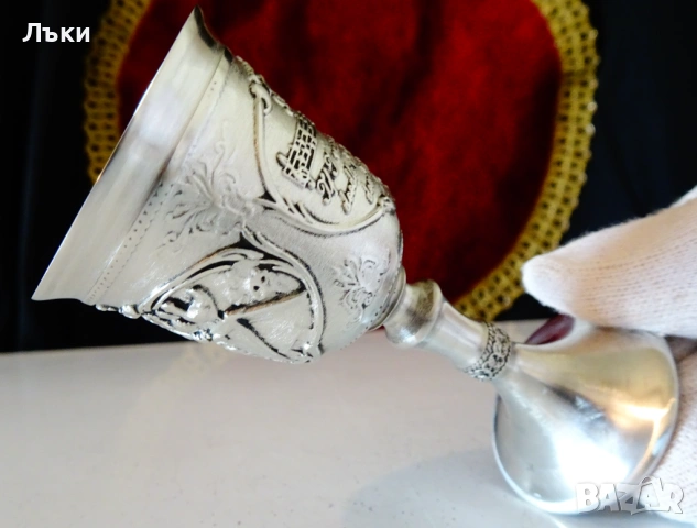 Калаена чаша с картина Цигулар на покрива,Anatevka. , снимка 6 - Антикварни и старинни предмети - 53975848