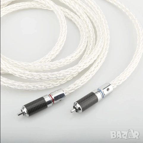 Чифт OCC посребрени RCA мъжки към XLR женски, усукан кабел - 0.5м., снимка 3 - Други - 51868195