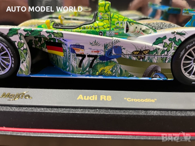 MAISTO колекционерски модел AUDI R8 TDI Le Mans ''The Crocodile" 1:18, снимка 3 - Колекции - 52795050