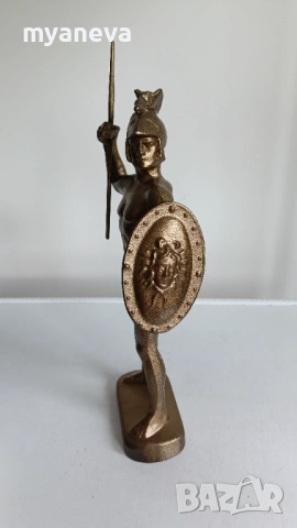 Леонид , цар на Спарта с копие и щит с Медуза. , снимка 3 - Статуетки - 54208001