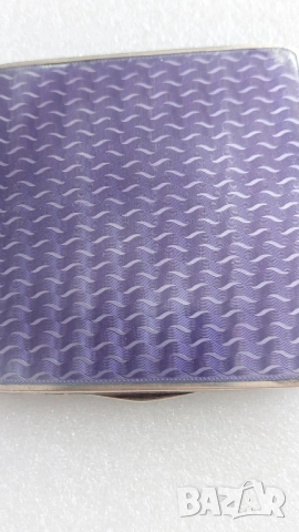 Стара сребърна табакера,с гилеше емайл сребро 925 , снимка 4 - Други ценни предмети - 52273904