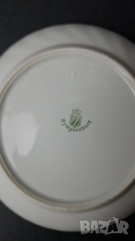 Две порцеланови чаши за кафе с подложни чинии - Nymphenburg, снимка 5 - Чаши - 53726224