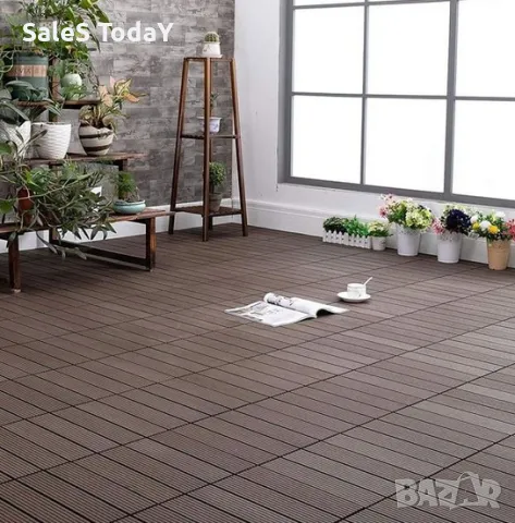 Декинг за Балкон, градина, двор, плочка за Подови пространства, 30x30x2см, водоустойчив , снимка 5 - Други - 49633295