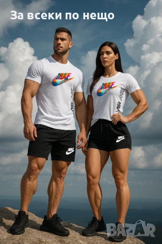 Nike Екипи За Двойки👚🩳Дамски Летен Екип Найк👕🩳Мъжки Къс Комплект Найк - 8 Модела Код LFS545, снимка 4 - Комплекти - 50752372