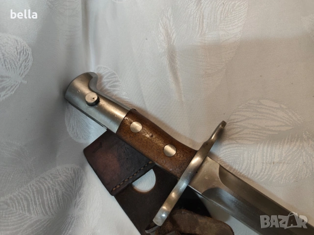 Оригинален швейцарски щик за пушка Schmidt-Rubin, модел 1889 г., снимка 7 - Антикварни и старинни предмети - 54112759