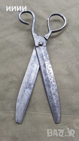 Кована ножица със златни набивки 1866г, снимка 3 - Антикварни и старинни предмети - 53358813