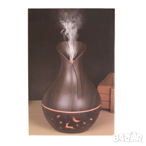 Овлажнител за въздух тип ваза с LED + 10 мл масло подарък