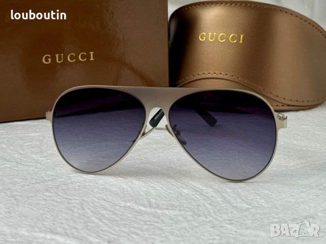 Gucci 2024 мъжки дамски унисекс слънчеви очила авиатор 5 цвята, снимка 10 - Слънчеви и диоптрични очила - 45521172