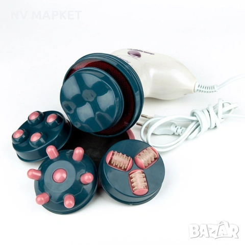 Инфрачервен антицелулитен масажор / Мощност: 5W /‎ Напрежение: 24V / Четири сменяеми масажни глави