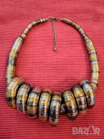 Дамско кулие с осем пръстена Bendy от смесени метали. , снимка 6 - Колиета, медальони, синджири - 50323186