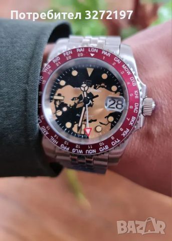 PAGANI DESIGN автоматичен часовник с Японски механизъм SEIKO NH34 GMT,стъкло сапфир,водоустойчив, снимка 1 - Мъжки - 45696273