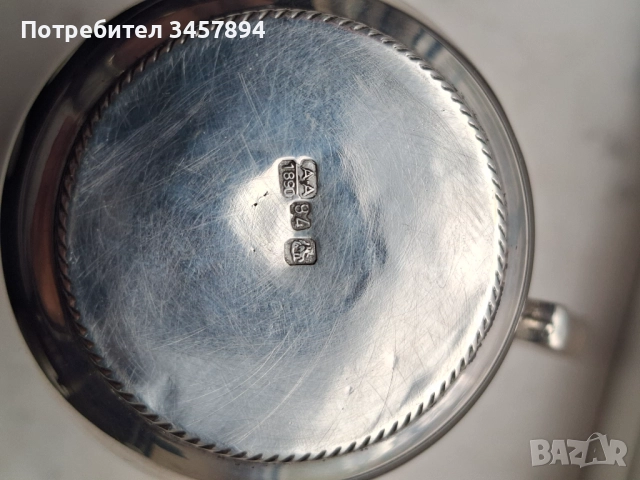 Сребърна чаша царска Русия 84, снимка 3 - Антикварни и старинни предмети - 52811247