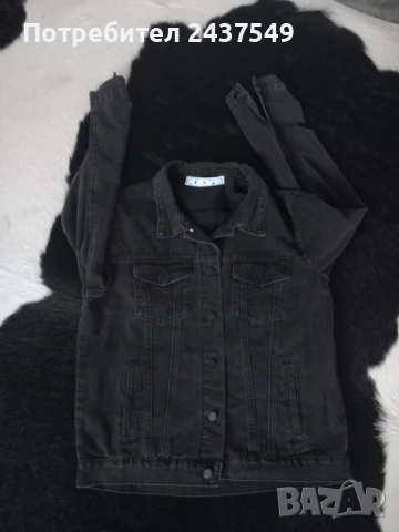 дънково яке Off white, снимка 2 - Якета - 52650030