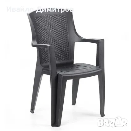 Градински стол с висока облегалка, снимка 1