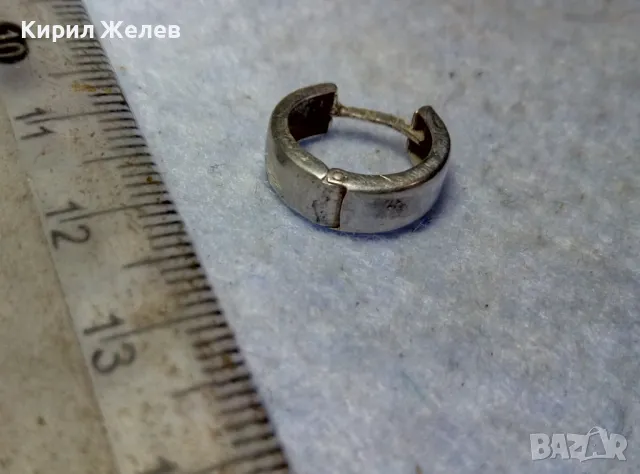 СТАРА КЛАСИЧЕСКИ ВИНТИДЖ АРТ МОДЕЛ СРЕБЪРНА ОБЕЦА СРЕБРО 925 РЪЧНА ИЗРАБОТКА с ОРНАМЕНТИКА 47550, снимка 3 - Обеци - 49733011