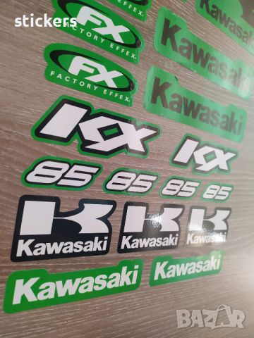 Стикери Кавазаки Kawasaki KX 85 - 20бр. /лист А4/, снимка 2 - Аксесоари и консумативи - 45301686