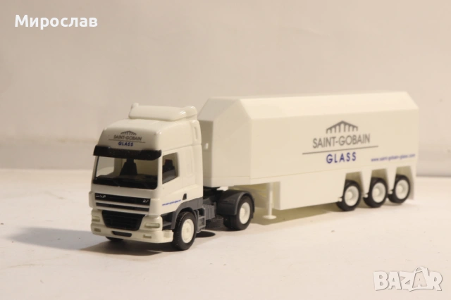 HERPA H0 1/87 DAF ПРЕВОЗ НА СТЪКЛО КАМИОН МОДЕЛ, снимка 3 - Колекции - 53883383