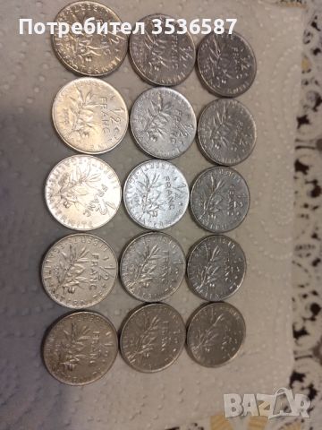 Монети 1/2 Франк .