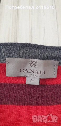 CANALI Made in Italy Merino / Wool / Mens Size M / L ОРИГИНАЛ! Мъжки Пуловер !, снимка 2 - Пуловери - 52294246