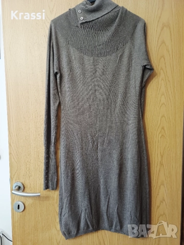 Кафява рокля Jiu Ko jeans L, снимка 8 - Рокли - 52866645