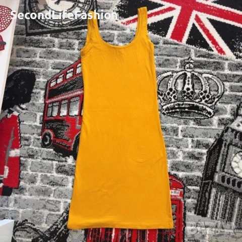 Дамска рокля без ръкави Samsoe Samsoe, дълга размер XS цвят горчица, снимка 6 - Рокли - 53244600