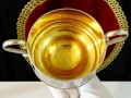 Шведска посребрена чаша с позлата,гравирана. , снимка 3